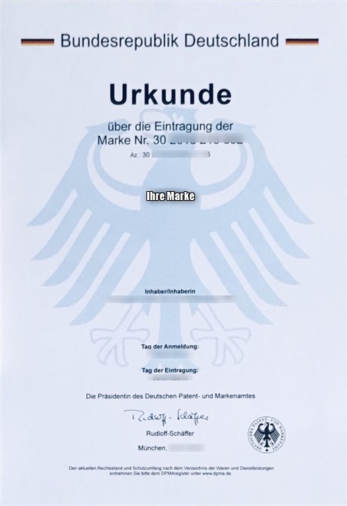 DPMA Markenanmeldung